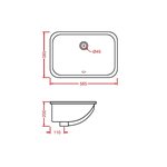 Раковина, Artceram, Washbasins, шгв 565*385*200, отверстия для смесителя-отсутствуют, цвет раковины-белый глянцевый (Glossy White, Bianco lucido)