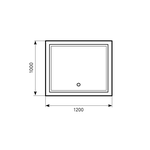 Душевой поддон, Mauersberger, Lupina, шгв 1200*1000*25, цвет-белый