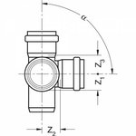 Крестовина двухплоскостная 110/110/110/87° REHAU 11215641003