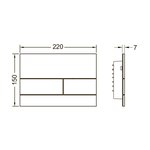 Клавиша смыва, TECE, TECEsquare II, для унитаза, шгв 220*7*150, цвет-серый сатинированный