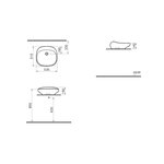 Раковина, Vitra, Istanbul, шгв 535*515*190, отверстия для смесителя-отсутствуют, VitrA Clean, цвет-белый