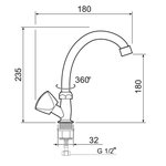 Кран для кухни РМС SL119-270F для холодной воды Хром