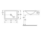 Раковина, Splendy, Emotion, шгв 530*390*190, отверстия для смесителя-отсутствуют, цвет-белый