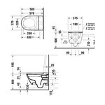 Унитаз, Duravit, D-Neo, Sensowash, подвесной, шгв 375*575*400, цвет-белый