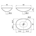 Раковина, Antonio Lupi, Servo, шгв 630*450*150, цвет-белый