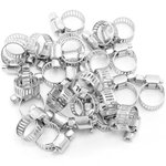 Хомуты червячные просечные, оцинкованные, 25 шт./уп., 8мм-12мм Ekotools 3202208