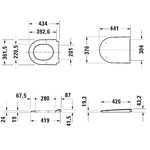 Сиденье для унитаза, Duravit, D-Neo, шг 376*441, цвет-белый  (ПРОДАЕТСЯ ТОЛЬКО В КОМПЛЕКТЕ С ОСНОВНЫМ ИЗДЕЛИЕМ)