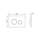 Клавиша смыва, TECE, TECEloop 2.0, для унитаза, шгв 220*5*150, цвет-черный матовый