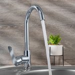 Смеситель для кухни РМС SL133-017F глянцевый с высоким изливом Хром