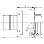 Переходник с накидной гайкой 25-G 3/4 RX+(СТАРЫЙ 13660791001)