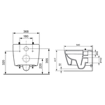 Унитаз, TECE, TECEneo, подвесной, шгв 368*540*365, цвет-белый