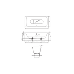 Ванна, Bette, BetteLux, шгв 1700*750*450, BetteGlasur® Plus, цвет-белый