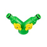 Разветвитель на 2 вод.лин.,регулир.для шланга 3/4" Lite Polyagro 7576365