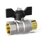 Кран НВ 3/4" Pride, полный проход, бабочка