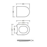 Сиденье для унитаза, Globo, FORTY3, шг 365*459, цвет-белый