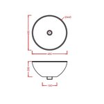 Раковина, Artceram, La Ciotola, шгв 460*460*200, отверстия для смесителя-отсутствуют, цвет-белый глянцевый