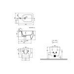 Биде, Scarabeo, Teorema 2.0, подвесной, шгв 360*520*310, цвет-белый
