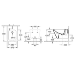 Биде, Villeroy&Boch, Finion, подвесной, шгв 375*560*315, CeramicPlus, цвет биде-альпийский белый (белый Alpin)