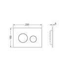 Клавиша смыва, TECE, TECEloop 2.0, для унитаза, шгв 220*5*150, цвет-черный глянцевый