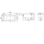 Ванна, Villeroy&Boch, Oberon, шгв 1700*750*450, цвет-белый