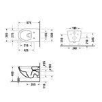 Унитаз, Duravit, Architec, подвесной, с сиденьем, шгв 365*575*320, цвет-белый