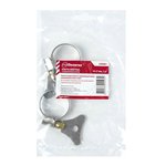 Хомуты червячные накатные с металлическим ключом, нерж. сталь, 2 шт./уп., 16-27 мм Политех Инструмент Инструмент 3205027