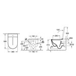 Унитаз, Villeroy&Boch, Viclean, подвесной, шгв 385*595*360, CeramicPlus, цвет-Pure Black