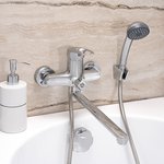 Смеситель для ванны с душем РМС SL55-006E однорычажный Хром