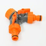 Разветвитель на 2 вод.лин.,регулир.для шланга 3/4" Polyagro 7575365
