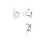 Биде, , Plural, подвесной, шгв 360*545*400, Clean, цвет-белый Vitra 7831B403-0288