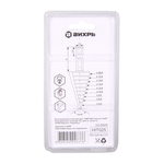 Сверло ступенчатое по металлу 4-6-8-10-12-14-16-18-20мм, P6M5, шестигранный хвостовик Вихрь, 73/10/6/17