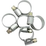 Хомуты червячные накатные, нержавеющая сталь, 5 шт./уп., 12мм-22мм Политех Инструмент Инструмент 3203112