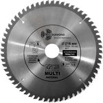 Диск пильный по мультиматериалам 216*30*60T Trio-Diamond MM907