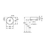 Раковина, Villeroy&Boch, Collaro, шгв 400*400*145, отверстия для смесителя-отсутствуют, цвет-альпийский белый