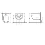 Биде, Splendy, Pride, подвесной, шгв 360*525*315, Crystal glaze, цвет-белый