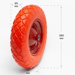 Колесо для 1-колёсной тачки бескамерное (4.80/4.00-8) втулка 12 mm - запасное Политех Инструмент Инструмент 8055101