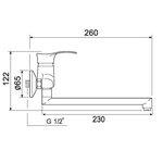 Смеситель для кухни РМС SL86-005 настенный Хром