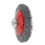 Щетка-крацовка Коническая 115мм/M14, стальная витая проволока, Pobedit Pobedit 2133015