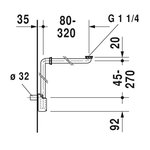 Сифон, Duravit, для раковины, экономичный, цвет-белый