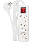 Удлинитель U-3g-1.5m-Z-V-c с 3 евророзетками (с/з, с/в) 1,5м, SIMPLE POWER  Jilion 9534060