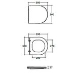 Сиденье для унитаза, Globo, FORTY3, шг 360*395, цвет-белый
