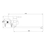 Смеситель  для ванны с душем РМС SUS125-006EP Нержавеющая сталь