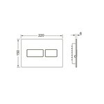 Клавиша смыва, TECE, TECEsolid, для унитаза, шгв 220*6*150, цвет-чёрный матовый