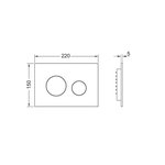 Клавиша смыва, TECE, TECEloop 2.0, для унитаза, шгв 220*5*150, цвет-хром глянцевый