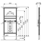 Инсталляция для раковины, TECE, ТЕСЕprofil, шгв-500*90*1153