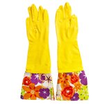 Перчатки хоз. прочный латекс с х/б напыл, удлин манжета, разм.XL Guppy 7000164