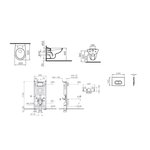 Унитаз+инсталляция, Vitra, Normus, подвесной, шгв 355*525*350, цвет-белый/хром