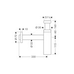 Сифон, Hansgrohe, Flowstar S, для раковины, бутылочный, 1 1/4", цвет-черный матовый