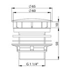 Донный клапан, Bette, для раковин, 1 1/4", цвет-белый