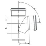 Тройник 50/50/87°